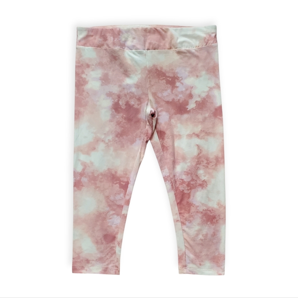 Time and Tru Blush and Cream Tie-Dye Leggings